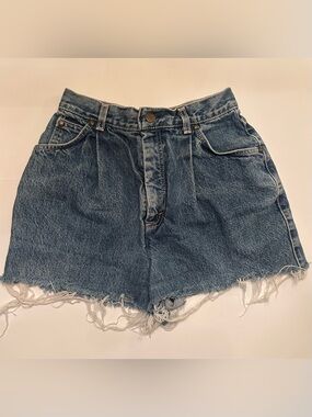 Vintage Orange Tab 80s Levi's Pleated Denim Cutoff Shorts